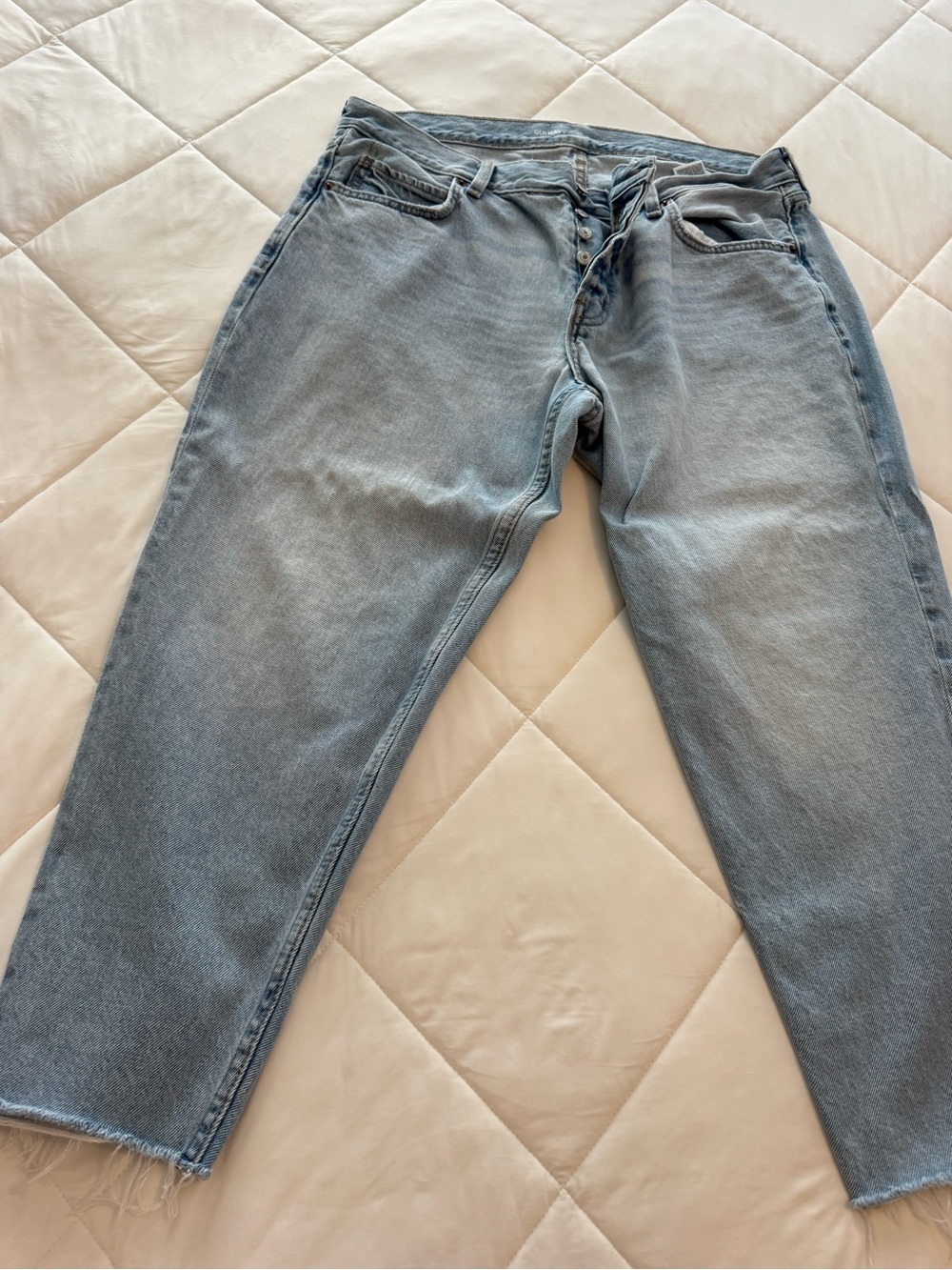 Old Navy Light Blue Relaxed Button-Fly Jeans